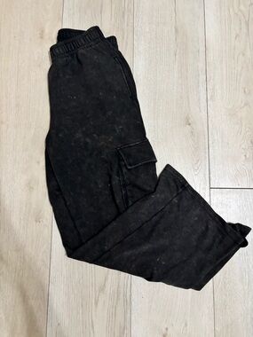 Black Acid Wash Sweats